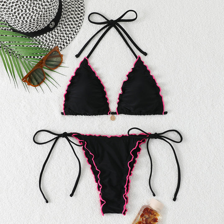 Damen Triangel-Bikini mit verspielten Rüschen Drune