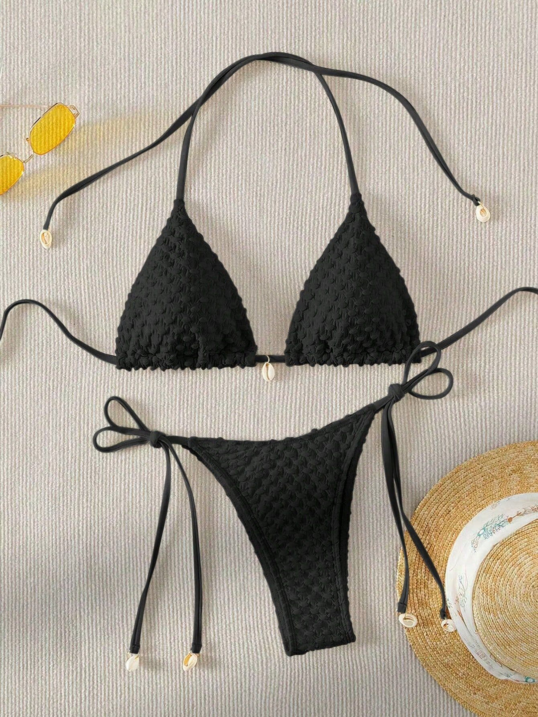 Damen Triangel-Bikinioberteil mit strukturierter Textur Drune
