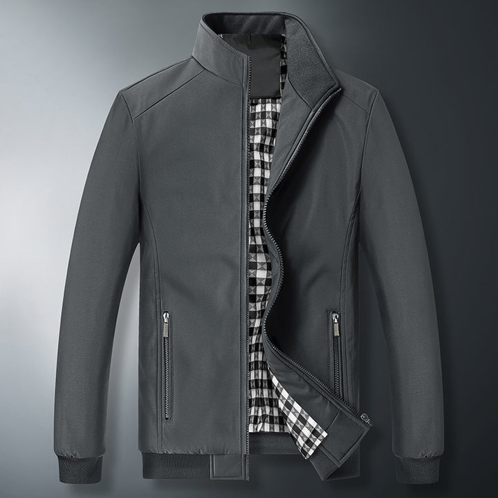Herren Modische Windjacke mit hohem Kragen Drune
