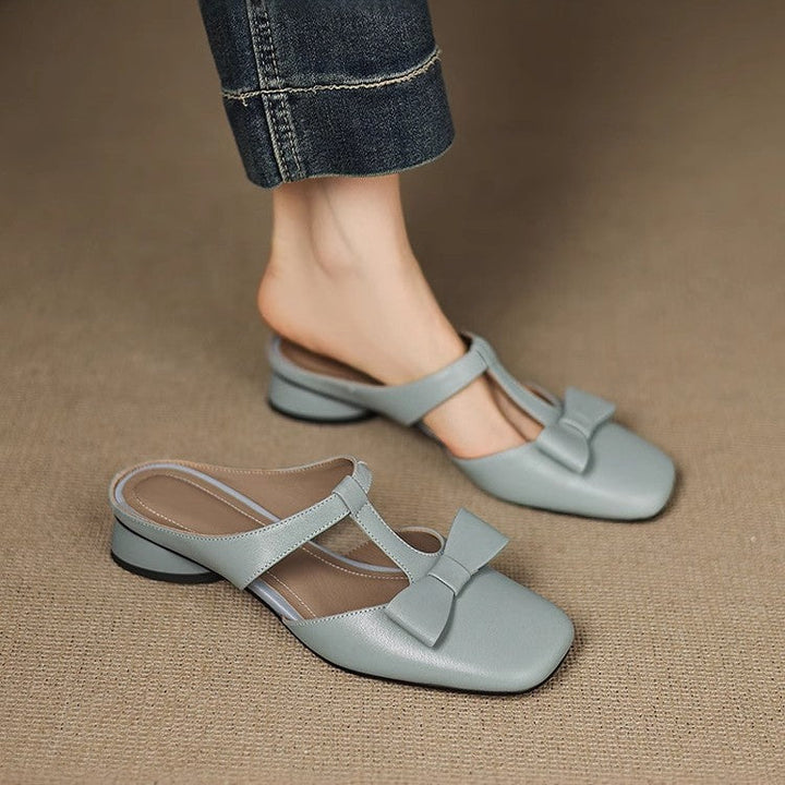 Damen Slingback-Pantoletten mit elegantem Schleifen-Design Drune