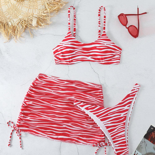 Damen Bikini Set mit verspieltem Rock Drune