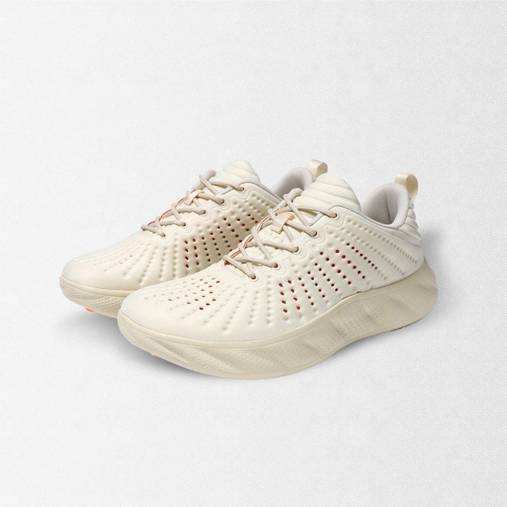 Damen Atmungsaktive Laufsneaker mit perforiertem Strickobermaterial und gedämpfter Plateausohle Drune