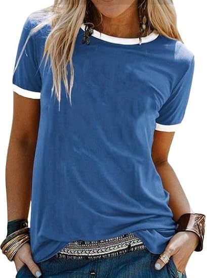 Damen T-Shirt mit kontrastierenden Ärmeln Drune
