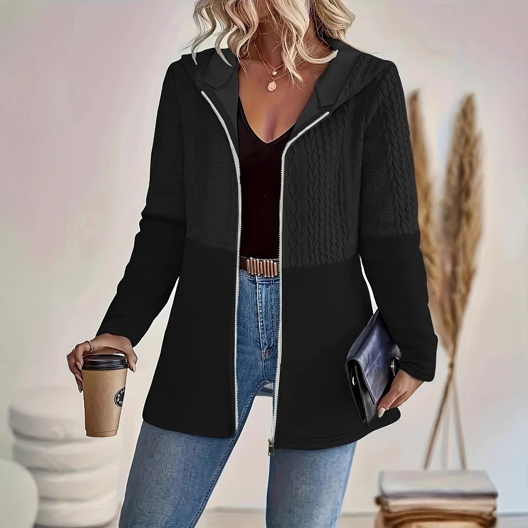 Drune | Damen Kapuzen Sweatshirt mit Reißverschluss