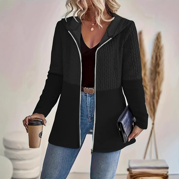 Drune | Damen Kapuzen Sweatshirt mit Reißverschluss