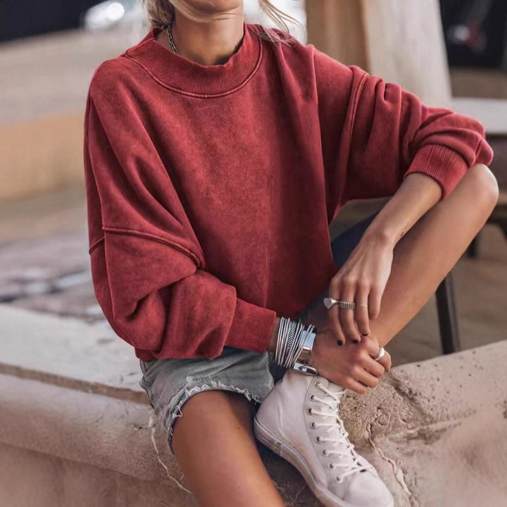 Damen lässiger Oversize Sweatshirt Drune