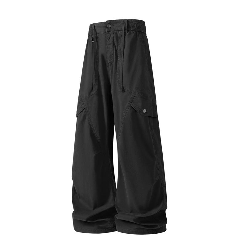 Herren Extraweite Baggy‑Cargohose im Utility‑Workwear‑Look mit elastischem Bund Drune
