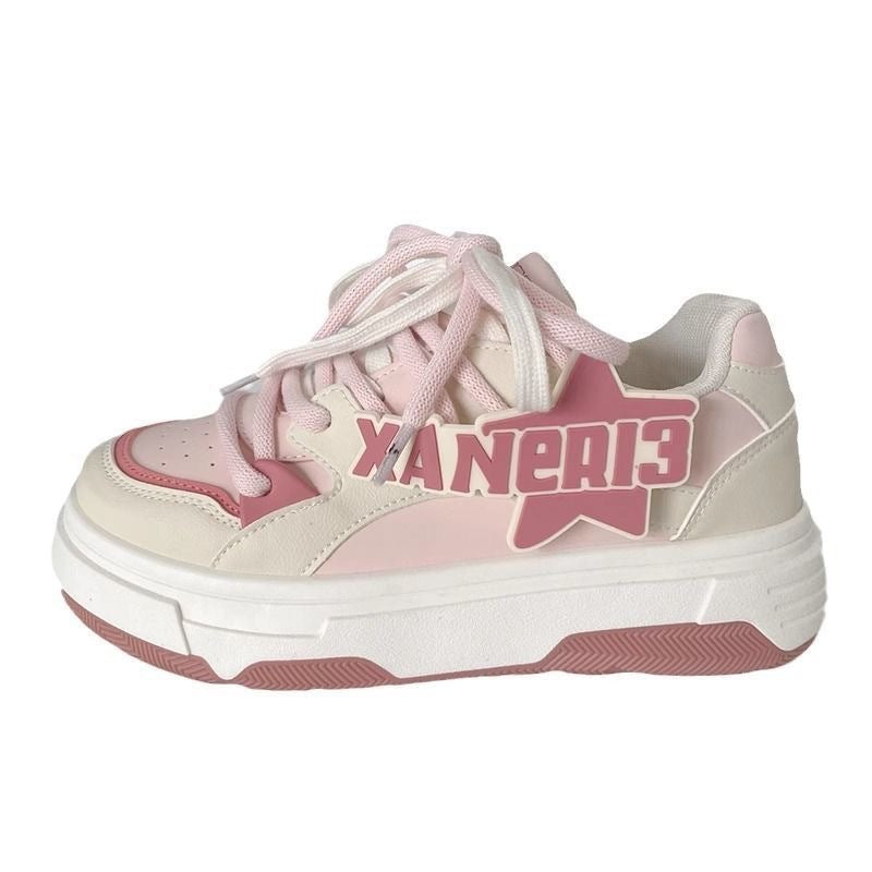 Damen Chunky Sneaker mit dicker Sohle und atmungsaktivem Obermaterial Drune