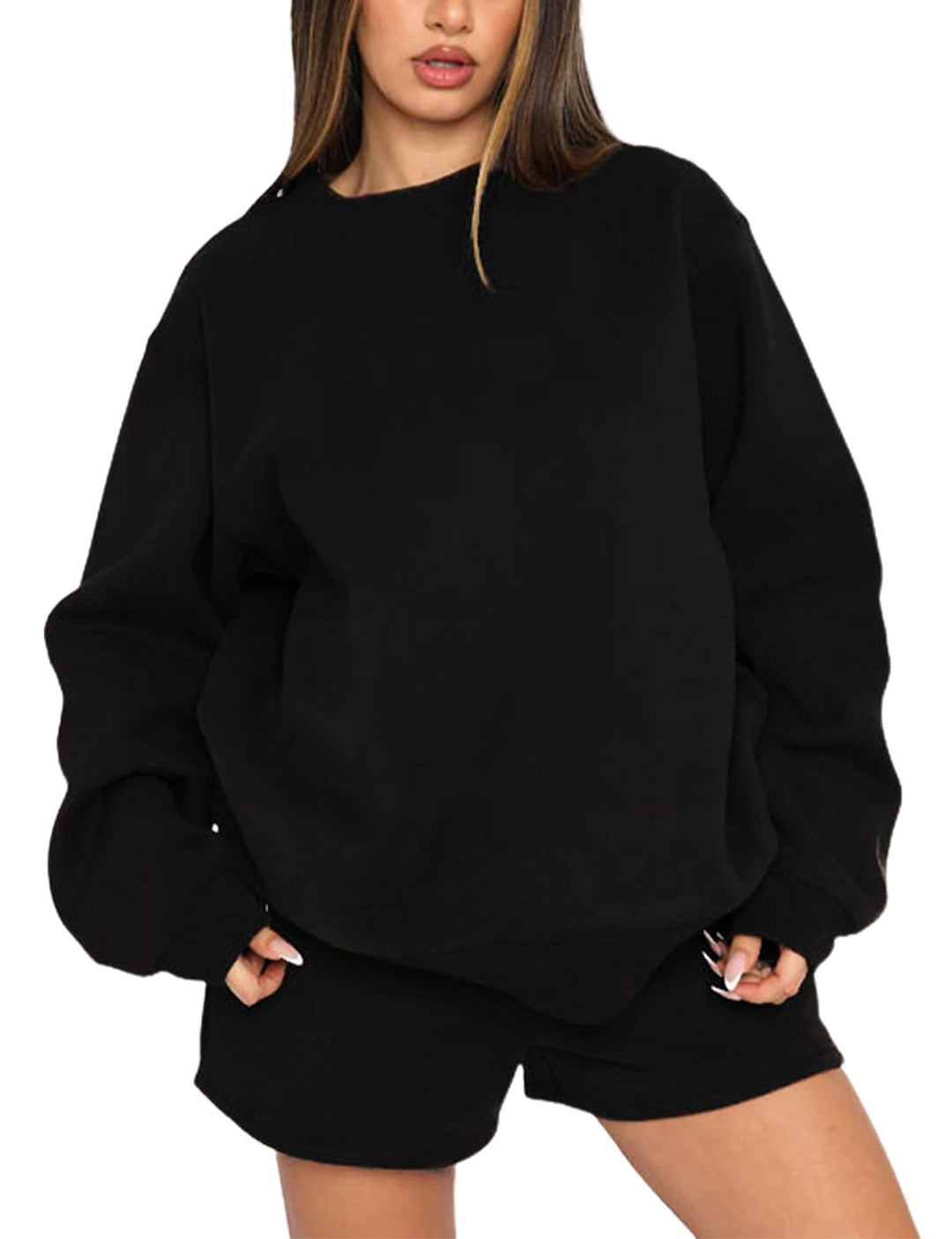 Damen Freizeitlicher Sweater- und Shorts-Set Drune