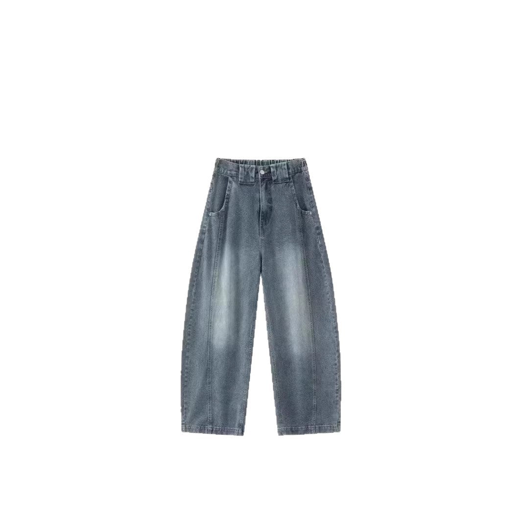 Damen Weitgeschnittene Jeans mit ausgefallenem Used-Look Drune