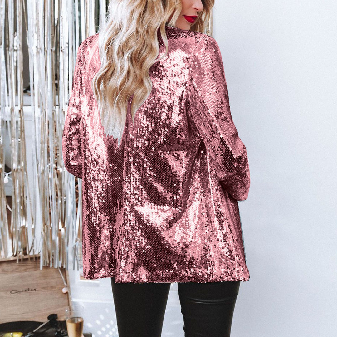 Damen Glitzer Blazer Drune