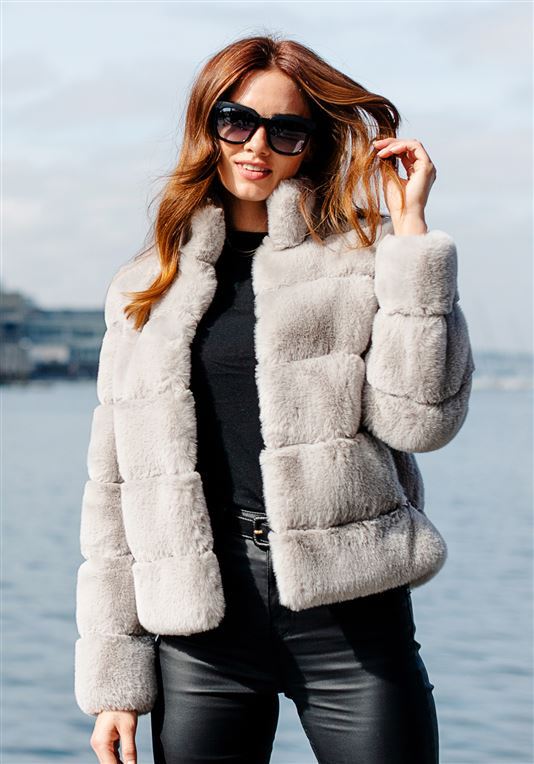 Damen Modische Daunenjacke mit hohem Kragen Drune