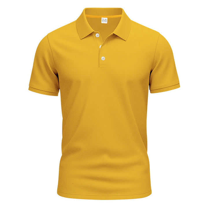 Herren nan atmungsaktives Piqué Poloshirt Kurzarm mit Knopfleiste Drune