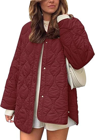 Damen Steppjacke im Oversize Design mit gewölbter Steppung und seitlichem Schlitz Drune