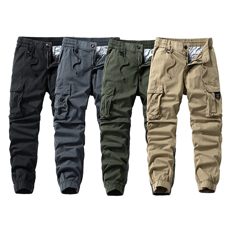Herren Cargo-Jogger im technischen Utility-Design mit elastischem Tunnelzugbund und Mehrfachtaschen Drune