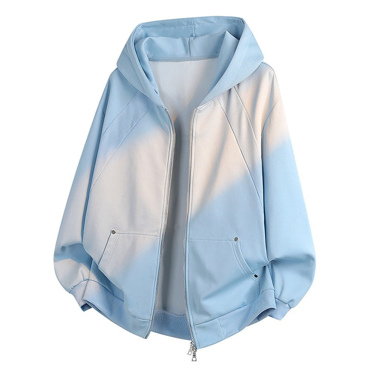 Damen Oversize Kapuzen‑Zipjacke mit Raglanärmeln & Eingrifftaschen Drune