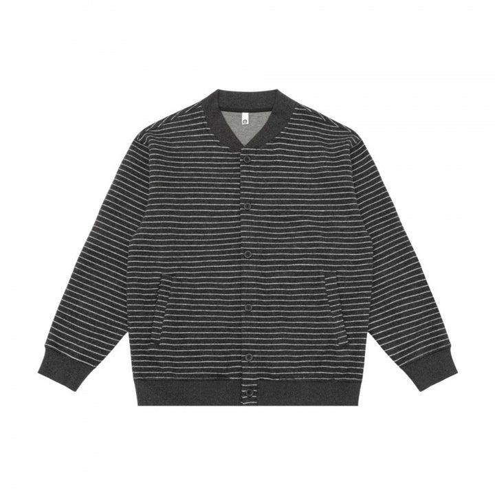 Herren Strukturiertes Strick-Cardigan mit Druckknopfleiste und geripptem Saum Drune