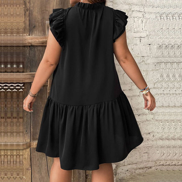 Damen Sommerkleid mit Rüschen und Taschen Drune