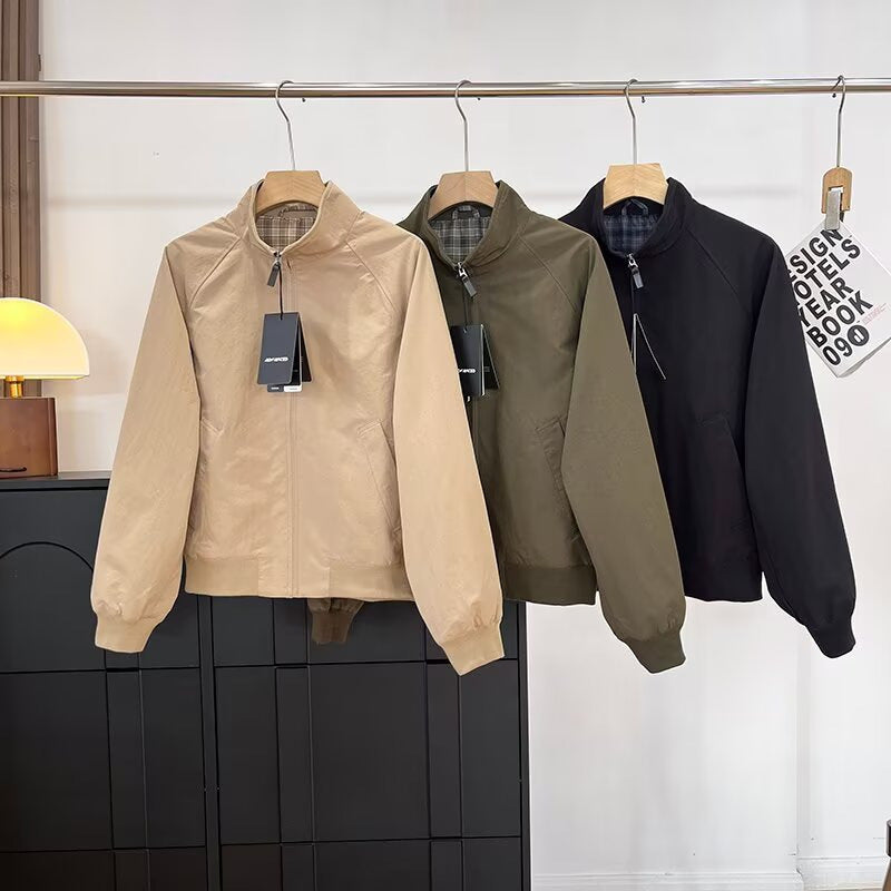 Damen modische Übergangsjacke mit hohem Kragen und praktischen Taschen Drune