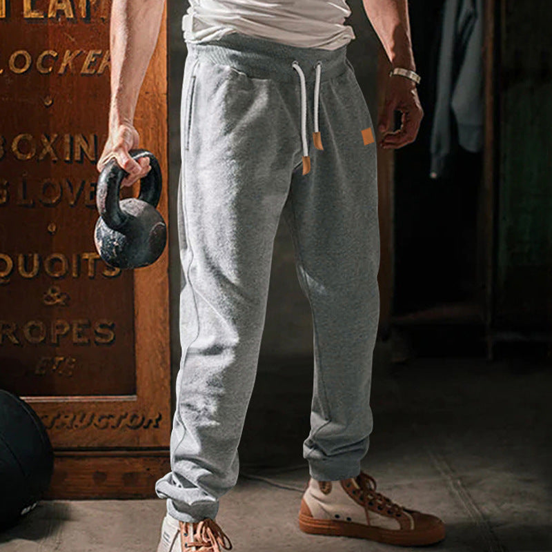 Herren Slim-Fit Jogginghose mit elastischem Bund, Kordelzug und schmalem Beinabschluss Drune