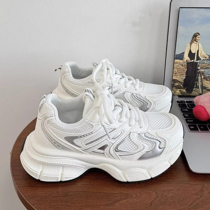 Damen Sportliche Sneakers mit atmungsaktiver Mesh-Oberfläche und dämpfender Sohle Drune