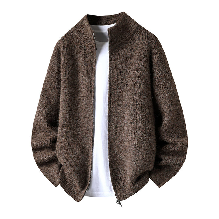 Damen Gemütliche Strickjacke mit Reißverschluss Drune