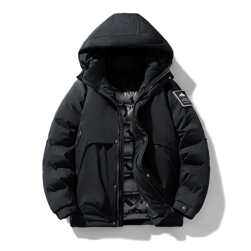 Unisex wasserabweisende gesteppte Winterjacke mit Kapuze und Thermoisolierung Drune