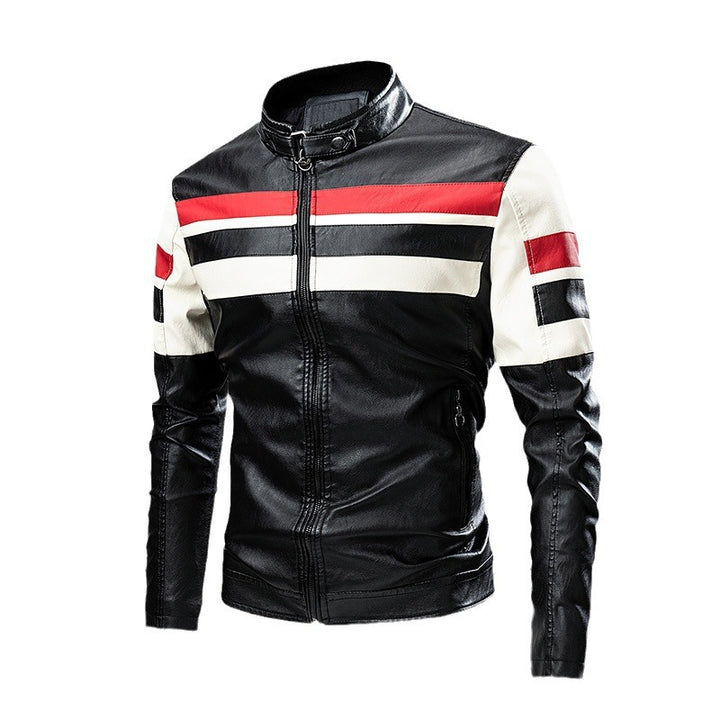 Herren Modische Bikerjacke im Retro-Stil Drune