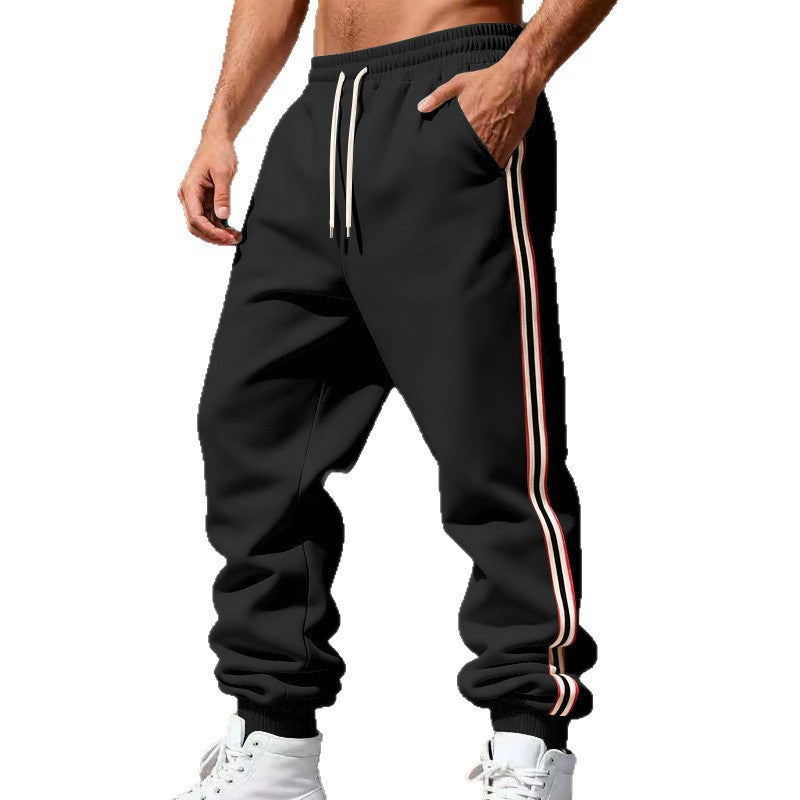 Herren Urbaner Slim-Jogger aus French Terry mit Seitenstreifen und gerippten Bündchen Drune