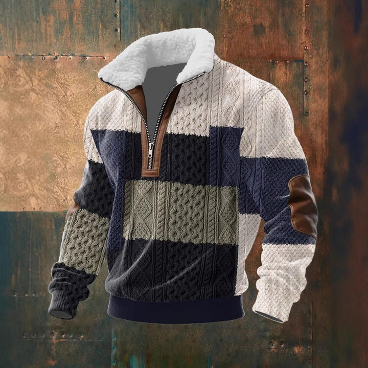 Herren Urbaner Fleece Pullover mit Baum-Motiv Drune