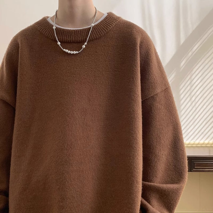 Unisex Oversized Kuschelpullover mit Rundhalsausschnitt Drune