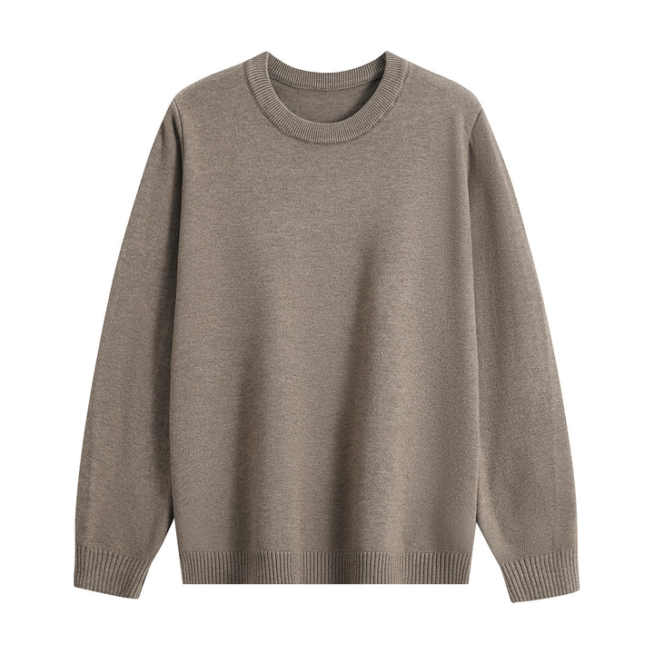 Unisex Oversize Rundhals-Pullover aus schwerer Baumwollmischung mit gerippten Bündchen Drune