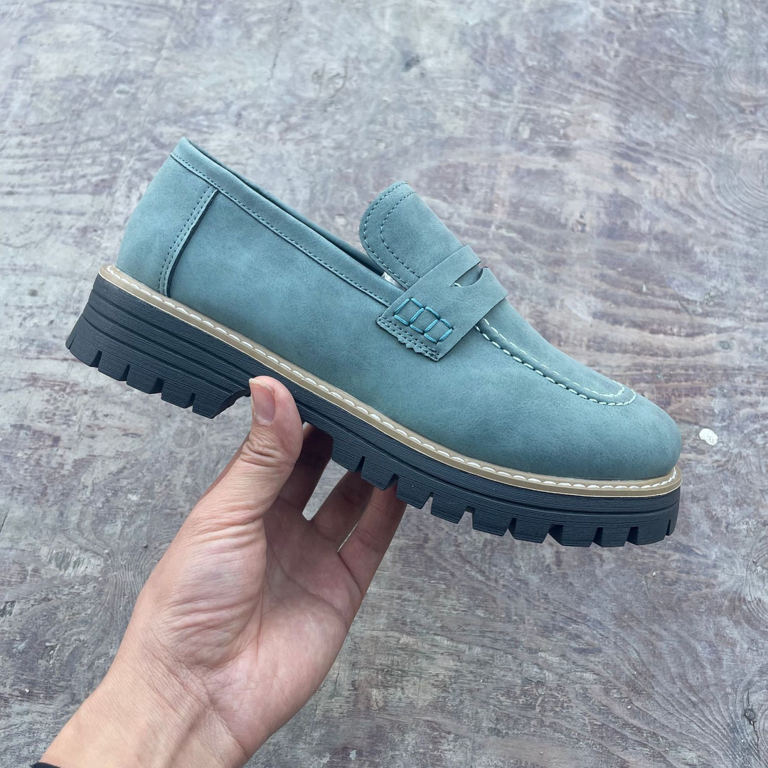 Damen nan Penny-Loafer mit dicker Profilsohle und anatomischer Komfortinnensohle Drune