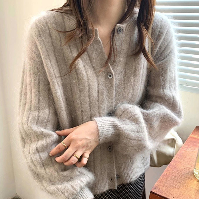 Damen feiner Strickcardigan mit eleganten Knopfdetails und weichem Material Drune