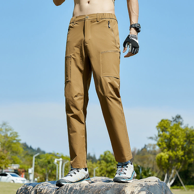 Herren Technische Trekkinghose mit Stretch wasserabweisender Oberfläche und Cargo-Taschen Drune