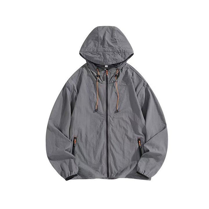 Herren Leichte Outdoorjacke mit Kapuze und praktischen Reißverschlusstaschen Drune