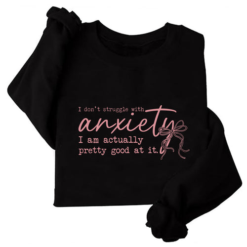 Damen Sweatshirt mit motivierender Botschaft und kreativem Design Drune