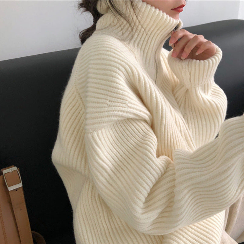 Damen Lässiger Pullover mit Reißverschluss Drune