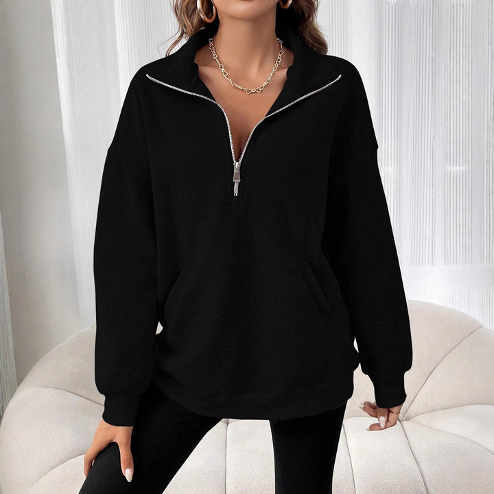 Damen Sweatshirt mit Reißverschluss und praktischen Taschen Drune