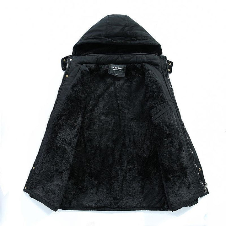 Herren City-Parka mit Teddyfutter, Kapuze und winddichter Innenleiste Drune