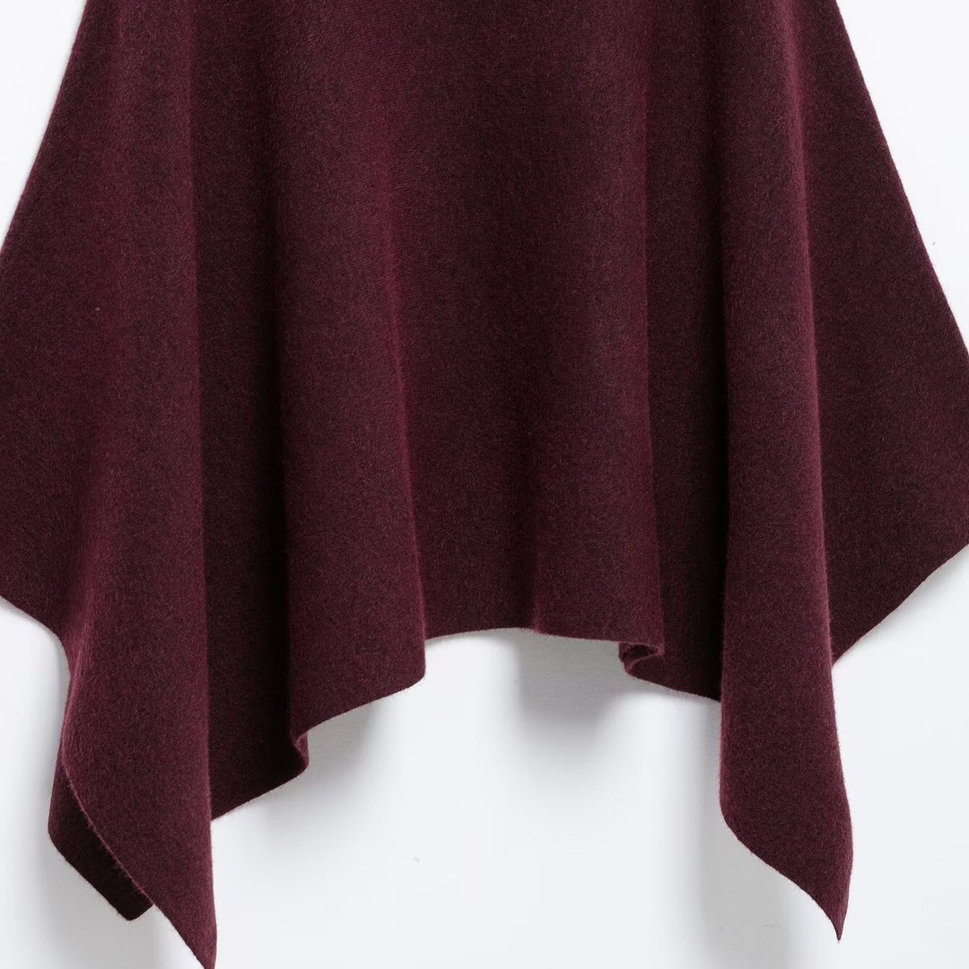Femme Stylish Cozy Poncho Drune