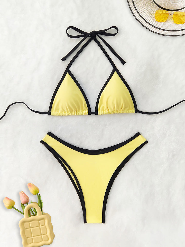 Damen Triangel-Bikini mit aufregendem Streifen-Design Drune
