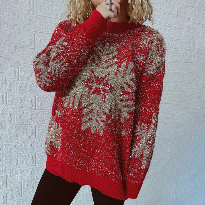Drune | Weihnachtlicher Strickpullover Mit Festlichem Motiv