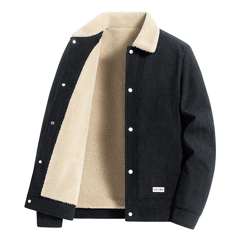 Herren Warme Cordjacke Drune