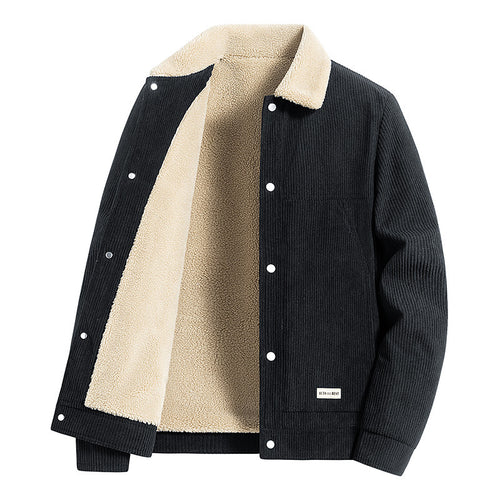 Herren Warme Cordjacke Drune