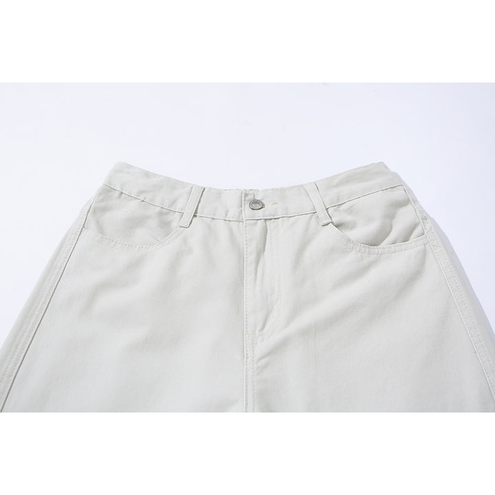 Damen Hochtaillierte Culotte-Hose aus Baumwoll-Twill mit weitem Bein Drune