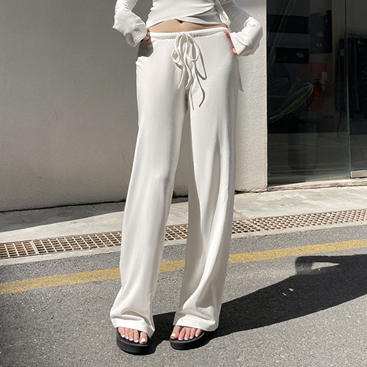 Damen nan Wickel-Cropped-Top mit tiefem V‑Ausschnitt, taillierter Wickelform und langen Glockenärmeln Drune