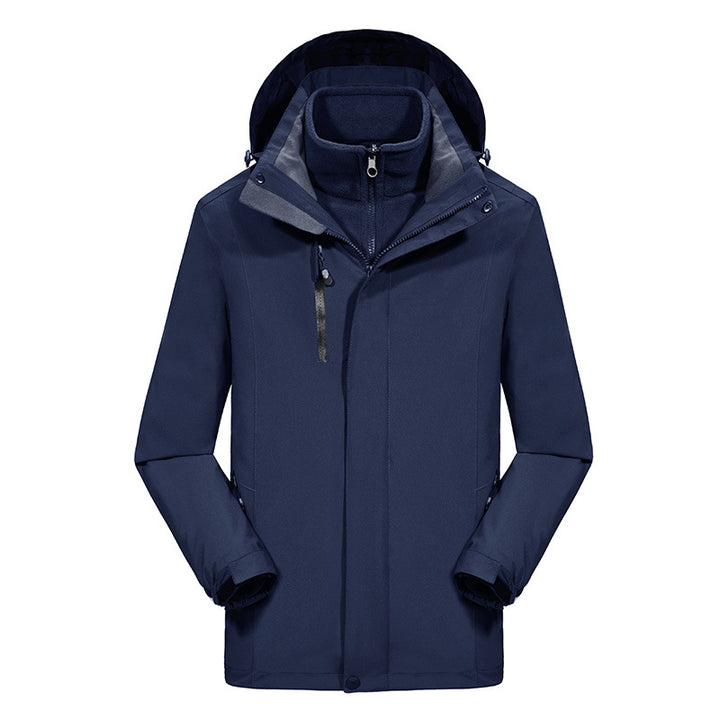 Herren Softshell-Parka mit herausnehmbarer Fleece-Innenjacke und verstellbarer Kapuze Drune