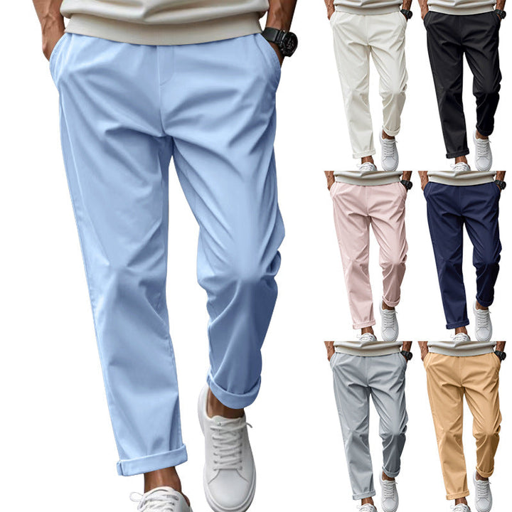 Herren elegante Chino-Hose mit bequemem Bund und modischem Schnitt Drune