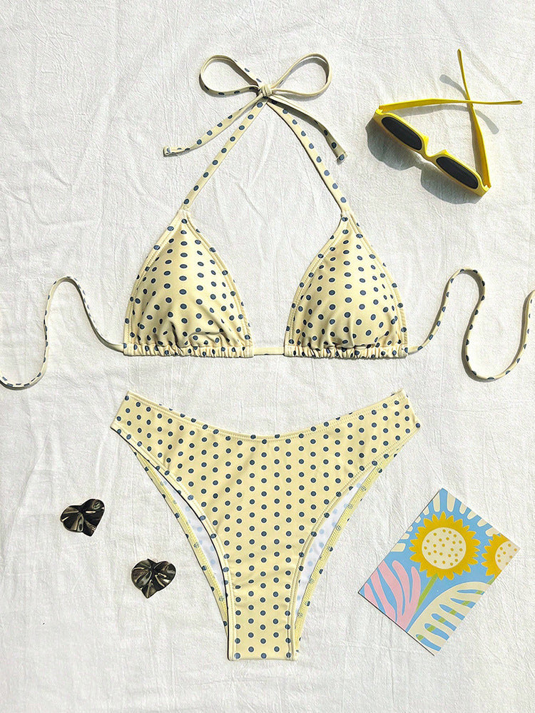 Damen Triangel-Bikini mit klassischen Punkten Drune
